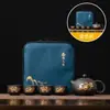 Olla Fengming Descoloración por Agua Caliente Zisha Xishi Olla Tetera Semimanual Tetera Doméstica Gran Montón Dragón Dorado y Fénix