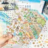 Moyu Yuxian Pegatinas de Paisaje Grande para Mascotas en Miniatura Edición Ciudad 4.0 Xiamen Casa 3D Tridimensional Diversión para Estudiantes