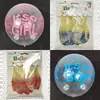 Globo de revelación de género para bebé de 12 pulgadas, redondo, decoración de diseño para fiestas, bola transparente impresa es un niño niña