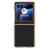 Para Motorola Razr50 Funda para Teléfono Funda Protectora de Cuero Electrochapado razr60ultra Impresión Simple X
