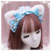 Entrega de una pieza lindos accesorios para el cabello Lolita japonesa gato de peluche diadema Lolita de encaje orejas de gato