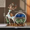 Decoração de Mesa com Pintura de Areia Movediça de Veado 2025 para Sala de Estar, Hall de Entrada, Rack de TV, Barzinho, Presente de Inauguração, Ornamento Criativo para Móveis