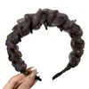 Exquisita Diadema de Malla con Dientes de Cristal para Mujer, Estilo Nuevo, Diadema Esponjosa de Parte Superior Alta, Versátil para Lavarse la Cara y Controlar el Cabello Suelto