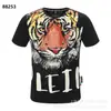 Estilo Europeo y Americano Nueva Camiseta Casual para Hombre con Impresión 3D de Alta Calidad de Cabeza de Fantasma con Llamas