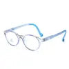 Nuevas Gafas Anti-Luz Azul para Niños Marco Suave Tr90 Gafas de Estudiante Espejo Plano Gafas Protectoras Montura Redonda 5436