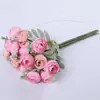 Simulação Jasmim Buquê Amarrado à Mão Decoração Ornamentada Flor de Seda Sala de Estar Casamento Fundo Corredor Flores Artificiais Atacado