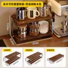 Portavasos de madera maciza, plegable, para escritorio, para guardar tazas de agua, té, café, organizador para exteriores, aparador