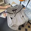 Suéter de Punto con Cuello de Muñeca Súper Bonito y Único en el Hombro Derecho para Mujer 2025 Principios de Otoño Talla Grande para Chicas Curvy Prenda Base de Punto Suave y Sedosa