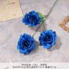 Rosa Sunshine de 3 Cabeças Simulada Flor Artificial Buquê de Casamento Floral Feito à Mão Paisagismo Salão de Casamento Parede de Flores DIY Arranjo de Flores de Chão