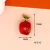 Pingente de fruta pequena tridimensional acessórios de joia DIY laranja milho liga gota de óleo pulseira colar pingente chaveiro