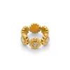 Anillo de Moda Rococo Dulce Fresco Floral Chapado en Oro Real de 18K Europeo y Americano Transfronterizo En Stock al por Mayor Dazan