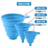 Ferramentas de Cozinha Funil de Silicone Conjunto de Funis Dobráveis Diâmetro Grande Tamanho Médio Tamanho Pequeno Funil Mini Conjunto de Três ou Quatro Peças