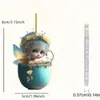 Taza de té linda y encantadora, pequeño ángel, colgante acrílico para coche, nuevo producto transfronterizo, decoración plana para espejo retrovisor de coche