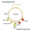 Conjunto de Colar e Pulseira Omaca Design Transfronteiriço Zircônia 5A Gotejamento Colorido Frutas de Verão Multiacessórios para Mulheres