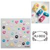 Zhengxiang Transfronteiriço 2023 Adesivos para Nail Art Embossados 5D Desenho Animado Cyber Vermelho Amor DIY Adesivos de Unha Infantis Personalizados Atacado