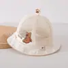 Qiu Nan Coreia do Sul Chapéu de Bebê Verão Ins Nova Moda Orelhas de Desenho Animado Proteção Solar Chapéu de Pescador Chapéu de Sol para Bebê