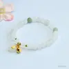 Pulsera de Jade Natural Guan Yu Jade Verde de Tianshan Círculo Único para Mujer Venta al por Mayor de Fábrica Transmisión en Vivo Dropshipping S3050503