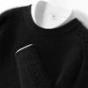 Suéter Masculino 100% Cashmere Gola Redonda Tricot Outono e Inverno Quente Casual Raglan Lã Camisa Base Top Preto