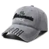 Gorra de béisbol bordada vintage lavada europea y americana transfronteriza para hombres y mujeres, gorra retro de pico de pato, sombrero versátil para protección solar al aire libre