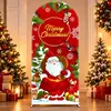 Funda Elástica para Arco de Navidad Rayas Rojas y Blancas Lazo Tela de Fondo para Fiesta Decoración de Foto de Festival Funda para Arco