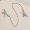Cadena Cruzada Europea y Americana Sexy Simple Cadena Clip Cadena para Senos Clip para Senos Fiesta Discoteca Audaz Estilo Pura Pasión Cadena Corporal Accesorios
