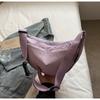 Bolsa Transversal Casual Cor Sólida Dumpling para Mulheres 2025 Nova Bolsa de Ombro Simples e Leve Bolsa Transversal Estudante