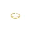Anillo de acero de titanio con diseño hueco, estilo europeo y americano, con apertura ajustable y sencillo para mujer.