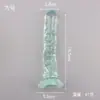Vibrador de Cristal Transparente para Mulheres, Específico para Adultos, Brinquedo Sexual Realista em Formato de Pênis, Dispositivo Orgástico de Masturbação