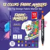 Nuevo marcador de tela de doble punta para ropa, tela, lona, secado rápido, impermeable, bolígrafo para pintar graffiti y garabatos