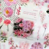 Pegatinas frescas y sencillas de plantas y flores para agendas de estudiantes de secundaria, pegatinas infantiles de mariposas impermeables, materiales decorativos para agendas, premios