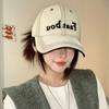 Gorra de Béisbol de Verano para Mujer con Bordado de Letras, Visera Dura, Circunferencia de Cabeza Grande, Gorra Casual para Hombre, Nuevo Estilo 2025 con Agujeros