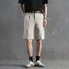 Shorts de Terno Lisos e Frescos para Meninos no Verão, Calça de Cinco Pontos Casual Reta Solta Anti-Amassar Estilo Coreano Tendência