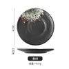 Comercio exterior transfronterizo cerámica japonesa plato roscado para sushi plato para mesa escupidera plato para huesos negro vajilla china y occidental comerciantes tazón grande al por mayor
