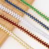 Suministro directo de fábrica en stock encaje de borde de flor de ciempiés lateral de arenque de 1.4 cm borde dorado y plateado accesorios de ropa