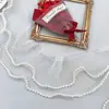 En Stock 9cm Malla Elástica Plisada de Doble Capa Perla Accesorios para Ropa Encaje Fruncido Encaje para Dobladillo de Falda DIY H