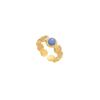 Anillo francés de acero de titanio con incrustaciones de piedra natural, nicho multicolor, para mujer, acero inoxidable, temperamento europeo, apertura ajustable