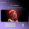 Alfombrilla de ratón de anime de chica bidimensional, grande, engrosada, con borde antideslizante y bloqueo de borde, protección de muñeca para juegos de ordenador, alfombrilla para teclado, alfombrilla de escritorio