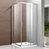 Exportado a América del Norte Puerta de Ducha Corredera con Marco Cuadrado Mampara de Cristal para Tina Puerta Corredera Doble de Acero Inoxidable Cuarto de Ducha