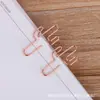 Clips de papel de notas musicales de dibujos animados, clips de papel con forma de elemento musical, clips de papel electrochapados en oro rosa, suministros de papelería para oficina