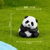 Figurinhas Criativas Fofas de Panda Vermelho, Acessórios de Decoração DIY para Jardinagem, Enfeites de Micro-Paisagem para Carro e Desktop
