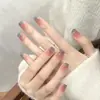 Arte de Uñas Blanco Sencillo Azul Grisáceo Rubor Gradiente Usar Armadura Piezas de Uñas Falsas Removibles Piezas de Uñas Terminadas Transfronterizo