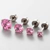 Aretes de Cartílago para Oreja Henson de Acero de Titanio Aretes de Cartílago para Oreja de Zirconia de Color Dopamina Tornillo Disco Redondo Aretes Cocleares