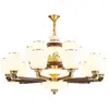 Novo Lustre de Estilo Chinês Madeira Maciça Estilo Chinês Duplex Lustre Grande Vila Casa Autoconstruída Suspenso Mezanino Lustre