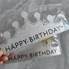 Sombrero de Cumpleaños Plegable Ajustable con Corona Dorada y Plateada con Lámina Dorada, Decoración de Fiesta, Adecuado para Niños y Adultos