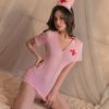 Uniforme de Enfermeira Sexy Novo de Primavera Lingerie Sexy Pijama Conjunto Peça Única Sem Costas