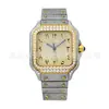 Reloj para Hombre de Moissanita con Claridad Vvs Nuevo al por Mayor Exportación Popular Europeo y Americano Hip-Hop Reloj Mecánico de Moissanita