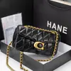 Bolso de Mujer Estilo Chanel, Bolso de Cadena Acolchado, Nuevo Modelo de Alta Gama, Bolso Versátil de Hombro y Cruzado, Elegante Bolso Cuadrado Pequeño, Moderno