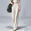 Conjunto de Yoga para Mulheres Calça Ampla Macia e Fluida com Bolsos Cintura Alta Sensação de Pele Nuo Pilates Corrida ao Ar Livre Conjunto de Duas Peças