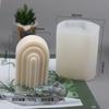 InsArco en forma de U arcoíris vela de aromaterapia molde de silicona molde para hornear mousse adornos de muebles de aromaterapia creativos