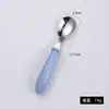 Aço inoxidável 304 Talheres infantis colher de desenho animado criativa colher para bebê comer suplemento alimentar conjunto de garfo e colher presente combinação